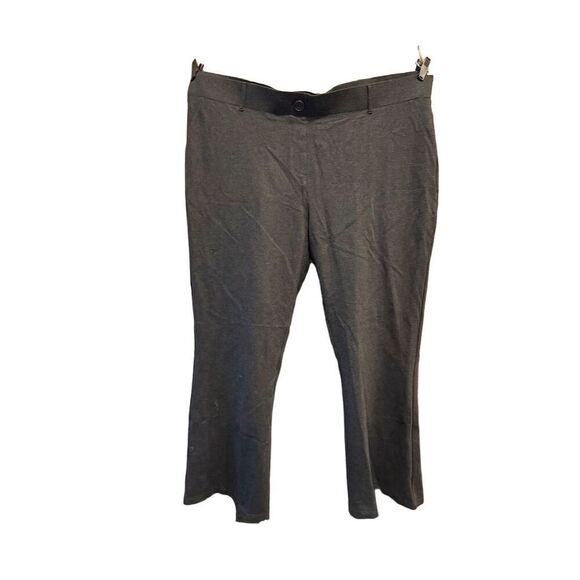 Betabrand Women's Dress Pant Petite Gray Straight Leg Stretch Size 3XL - Picture 1 of 10